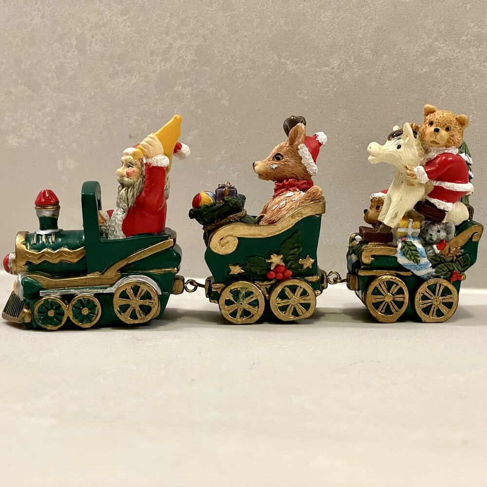 Ceramic Small Christmas Santa Train Teddy Bears Deer Horse Tree